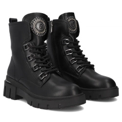 Filippo zateplené kožené boty DBT6521/25 BK černá