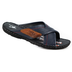 Pánské kožené žabky 216KAM navy blue