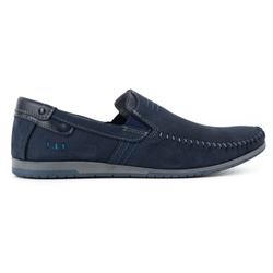 Pánské kožené mokasíny 876 navy blue