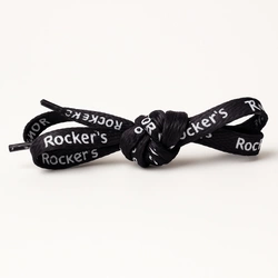 Černé tkaničky s bílým potiskem Rockers 