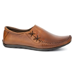 Pánské mokasíny slip-on kožené boty 306KZ hnědé