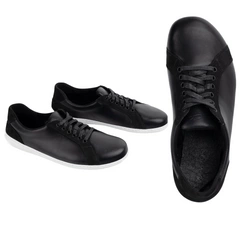 Pánské barefoot minimalistické kožené boty 0741W černé