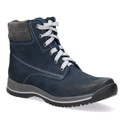 Dámské kožené boty Pollonus navy blue 5-0739-021