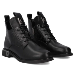Dámské černé kožené elegantní boty DBT7246 BK Filippo