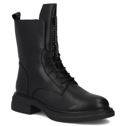 Dámské černé kožené elegantní boty DBT7246 BK Filippo