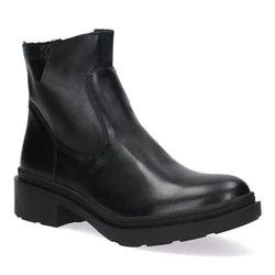 Dámské kožené boty černá tvář Pollonus 5-1539-010