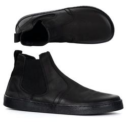 Pánská barefoot kožená obuv Olivier 100KZ černá