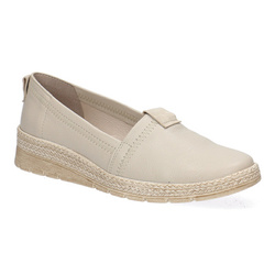 Dámská kožená nazouvací obuv Pollonus vanilla 5-1494-004