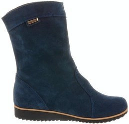 Emi Kožené fleecové boty Navy Blue