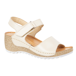 Dámské kožené sandály Wasak 0474W beige
