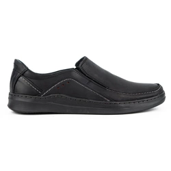 Pánská kožená nazouvací obuv SLIP-ON 216GT černá