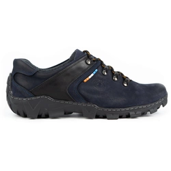 Pánské kožené trekové boty 214GT navy blue