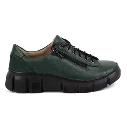 Dámské kožené polobotky 1223 zelené