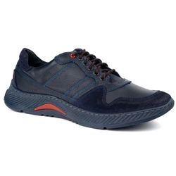 Pánské kožené šněrovací boty SPORT STYLE 315GT floter navy blue