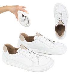 BAREFOOT Dámské minimalistické kožené tenisky OLIVIER 1282 white