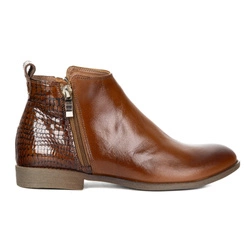 BTZ kožené podzimní boty AURORA brown