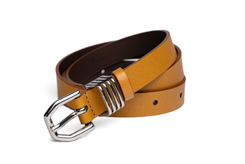 Dámský kožený opasek s italskou sponou 7.20 světle hnědý