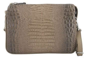 Dámská kabelka s motivem CROCO - tmavě béžová
