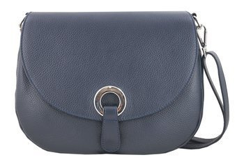 Velká kožená poštovní taška - námořnická modř