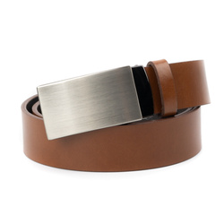 Pánský kožený pásek ke kalhotám 13.35.2 hnědý
