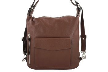 Kabelka - Kožený batoh Barberini's - Hnědá