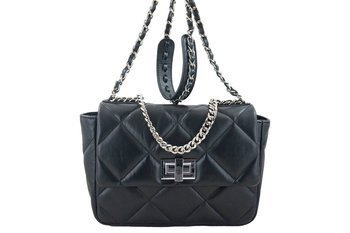 Prošívané kabelky s řetízkem - Černá