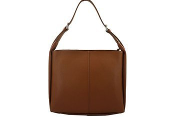 Klasická kožená taška přes rameno - světle hnědá