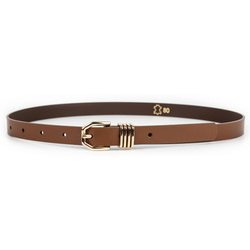 Dámský kožený opasek s italskou přezkou 8.20 hnědý