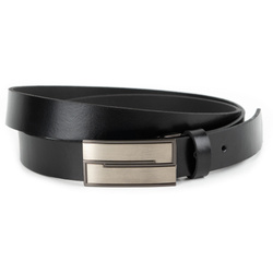 Pánský kožený opasek ke kalhotám model 2.30.1 černý