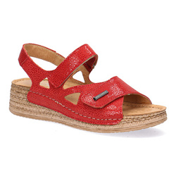 Elegantní kožené dámské sandály Pollonus red puma 5-1642-001