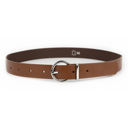 Dámský kožený opasek s italskou sponou 3.30 hnědý