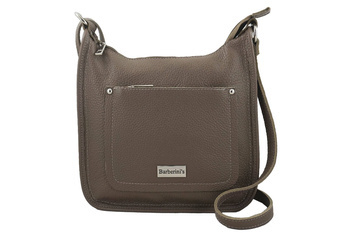 Pohodlná kožená poštovní taška - tmavě béžová