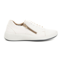 Dámské polobotky kožené 0602W bílé