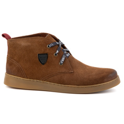 Pánská kožená obuv Chukka KAMPOL 110/804 hnědá