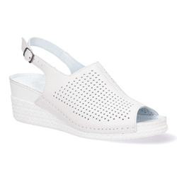 Pollonus dámské kožené sandály bílé 5-1389-007