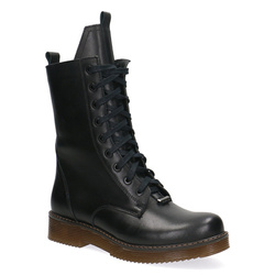 Dámské kožené boty černá tvář Pollonus 5-1714-001