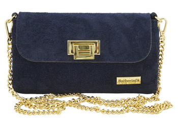 Semišová kabelka s řetízkem Barberinis - námořnická modř