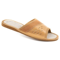 Dámské kožené domácí pantofle K69