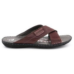Pánské kožené žabky 200/34/P maroon
