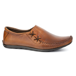 Pánské mokasíny slip-on kožené boty 306KZ hnědé