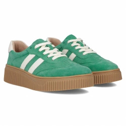 Kožené tenisky Filippo DP6776/25 zelená semišová