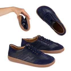 Dámské barefoot kožené boty Olivier Eliza navy blue