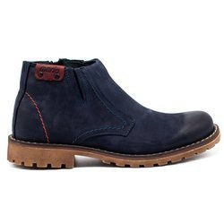 Pánské zimní kožené boty 815 navy blue