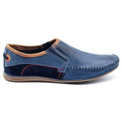 Pánské kožené mokasíny 847 navy blue