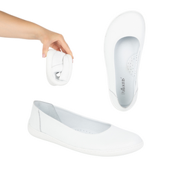 BAREFOOT Dámské minimalistické nazouvací lodičky 1771POL white 