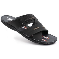 Pánské kožené žabky 201/3 black
