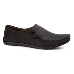 Pánské mokasíny slip-on kožené boty 306KZ hnědé