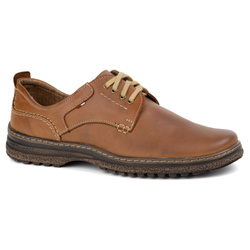 Pánská kožená obuv 221GT camel brown