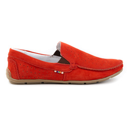 Pánské mokasíny kožené 890 červené