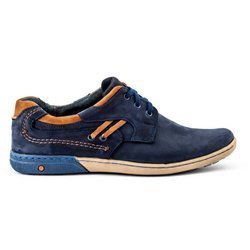Pánská kožená obuv na běžné nošení 861L navy blue
